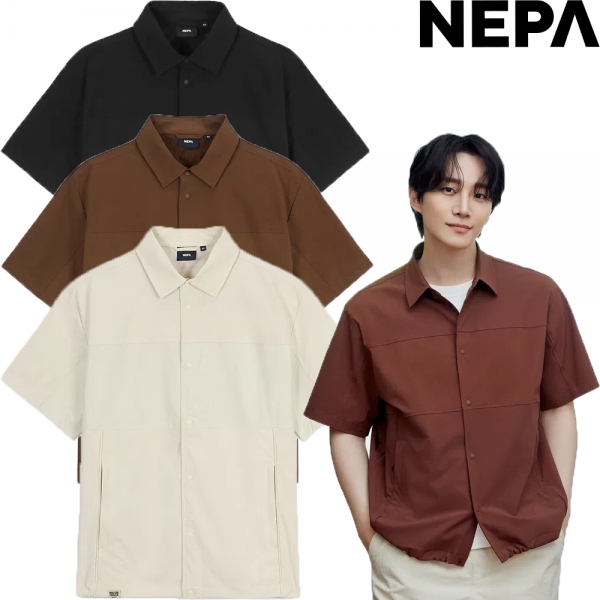 네파 등산셔츠 반팔 남방 남성 여성 캠핑룩 커플 셔켓형 등산복 이미지 1